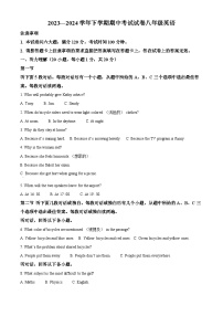河南省新乡市长垣市2023-2024学年八年级下学期期中考试英语试题（原卷版+解析版）