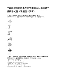 广西壮族自治区崇左市宁明县2024年中考二模英语试题（音频暂未更新）