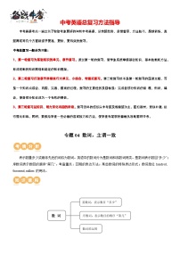 专题04+数词+&+主谓一致（讲练）-2024年中考英语二轮复习讲义+练习（全国通用）