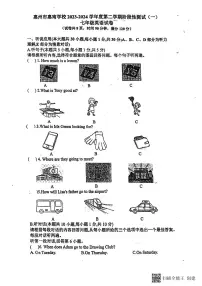 广东省惠州市惠城区惠南中学2023~2024学年七年级下学期期中考试英语试卷