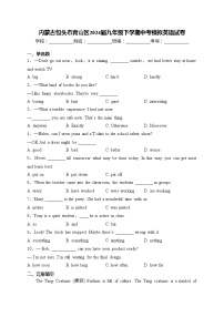 内蒙古包头市青山区2024届九年级下学期中考模拟英语试卷(含答案)