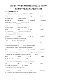 2024年甘肃省金昌市金川区宁远中学联片教研中考三模英语试题（原卷版+解析版）