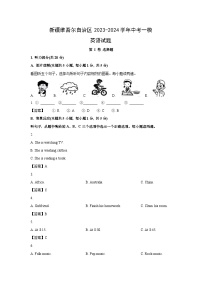 英语：新疆维吾尔自治区2023-2024学年中考一模试题(解析版)