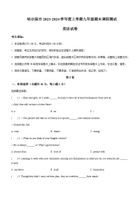 黑龙江省哈尔滨市松北区2023-2024学年九年级上学期期末调研测试英语试题含答案