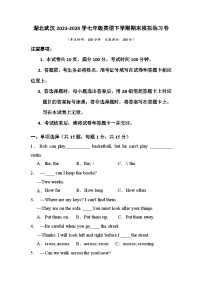 湖北武汉2023-2024学七年级英语下学期期末模拟练习卷