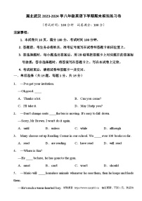 湖北武汉2023-2024学年八年级英语下学期期末模拟练习卷