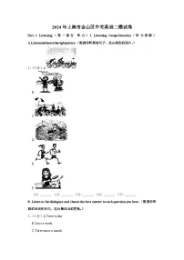 2024年上海市金山区中考英语二模试卷（含解析）