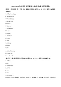 重庆市巴南区2022-2023学年七年级下学期期末英语试题