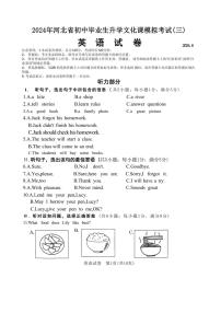 2024年河北省保定市竞秀区中考三模英语试题(无答案)