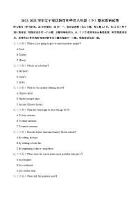 2022-2023学年辽宁省沈阳市和平区八年级下学期期末英语试卷