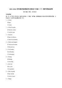 2023-2024学年陕西省渭南市合阳县八年级（下）期中英语试卷