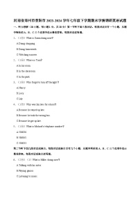 河南省郑州市荥阳市2023-2024学年七年级下学期期末学情调研英语试题（含答案）