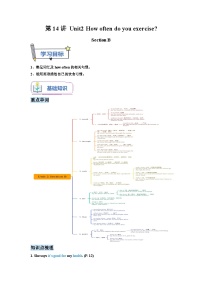 【暑假衔接】第14讲 Unit 2 How often do you exercise Section  B -新八年级英语暑假衔接讲义（人教版）