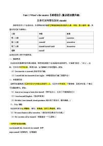 Unit 1【刷语法】反身代词和情态动词should(重点语法提升练)-2023-2024学年八年级英语下册单元模块满分必刷题（人教版）