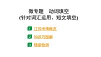 2024江苏中考英语二轮复习 微专题 动词填空(针对词汇运用、短文填空)（课件）