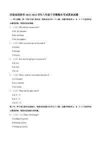 河南省洛阳市2023-2024学年八年级下学期期末考试英语试题