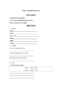 人教新目标 (Go for it) 版八年级上册Section B优质导学案及答案