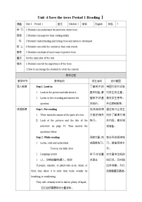 初中英语沪教牛津版(六三制)七年级下册Unit 4 Save the trees.精品教案