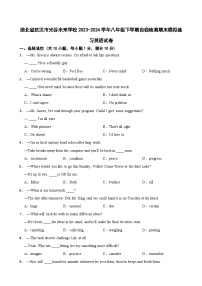 湖北省武汉市光谷未来学校2023-2024学年八年级下学期自我检测期末模拟练习英语试卷