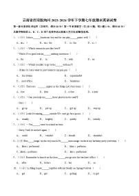 云南省西双版纳州2023-2024学年下学期七年级期末英语试卷（含答案）