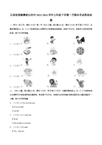 云南省楚雄彝族自治州2023-2024学年七年级下学期7月期末考试英语试题（含答案）