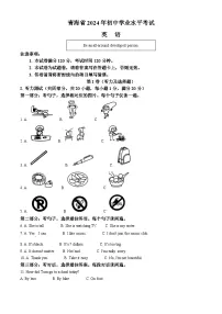 精品解析：2024年青海省中考英语真题