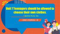 人教新目标 (Go for it) 版九年级全册Unit 7 Teenagers should be allowed to choose their own clothes.Section B精品作业