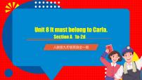 初中英语人教新目标 (Go for it) 版九年级全册Unit 8 It must belong to Carla.Section A精品作业ppt课件