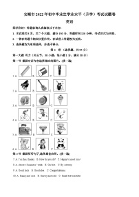 [英语]2022年贵州省安顺市中考真题英语试卷(原题版+解析版)