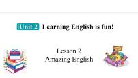 英语Unit 2 Learning English is fun!Lesson 2 Amazing English!课文课件ppt
