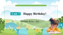 人教版（2024）七年级上册（2024）UnitUnit 7 Happy BirthdaysSection A教课ppt课件