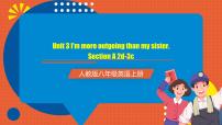 初中英语人教版（2024）八年级上册Unit 3 I’m more outgoing than my sister.Section A优质课作业ppt课件