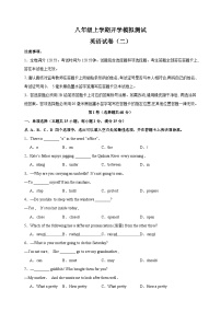 2024-2025学年八年级上学期开学模拟测试英语试卷02（译林版）（含答案解析）