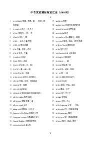 专题8.中考英语课标短语汇总（560词）-中考英语词汇过关（背诵版）