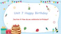 英语七年级上册（2024）UnitUnit 7 Happy BirthdaysSection A一等奖ppt课件