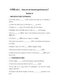 英语九年级全册Section A当堂达标检测题