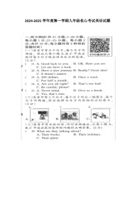 山东省宁津县大庄中学2024-2025学年九年级上学期开学收心检测英语试题