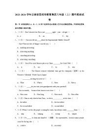 2023-2024学年云南省昆明教育集团八年级（上）期中英语试卷