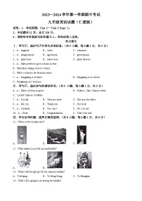 河北省邢台市信都区2023-2024学年九年级上学期期中英语试题