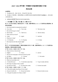 河南省洛阳市伊川县2023-2024学年八年级上学期期中英语试题