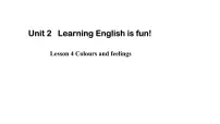 初中英语冀教版（2024）七年级上册（2024）Lesson 4 Colours and feelings课文配套ppt课件
