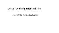 初中英语冀教版（2024）七年级上册（2024）Lesson 5 Tips for learning English授课ppt课件