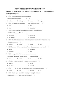 2024年安徽省合肥市中考英语模拟试卷（二）