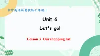 英语七年级上册（2024）Unit 6 Let's go!Lesson 3 Our shopping list一等奖ppt课件