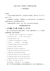 2023-2024学年河南省平顶山市宝丰县九年级（上）月考英语试卷