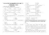 2024-2025学年上学期上海市浦东新区金川中学八年级 月考英语试卷（9月份）