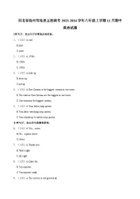 河北省沧州市沧县五校联考2023-2024学年八年级上学期11月期中英语试题（含答案）