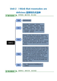 初中英语人教版（2024）九年级全册Unit 2 I think that mooncakes are delicious!综合与测试导学案