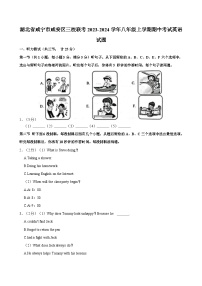 湖北省咸宁市咸安区三校联考2023-2024学年八年级上学期期中考试英语试题（含答案）