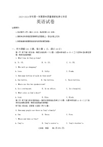 2023-2024学年河南省洛阳市伊川县七年级（上）期末英语试卷